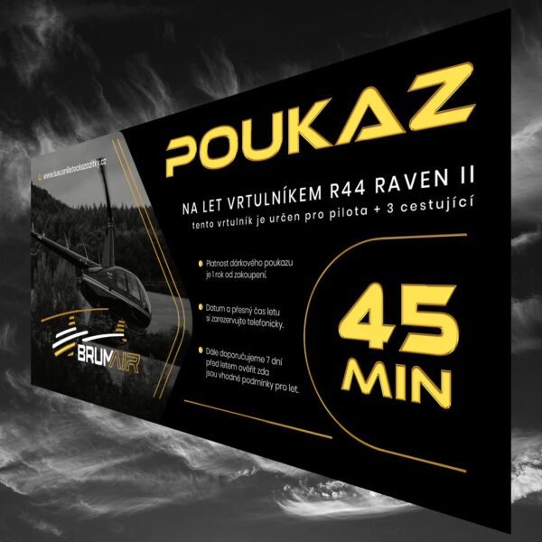 Dárkový voucher na vyhlídkový let 45 min